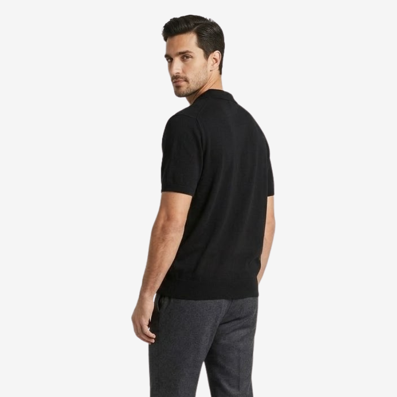 VALERIQUE | Polo Minimaliste en Maille Légère pour Homme – Col Ouvert Décontracté