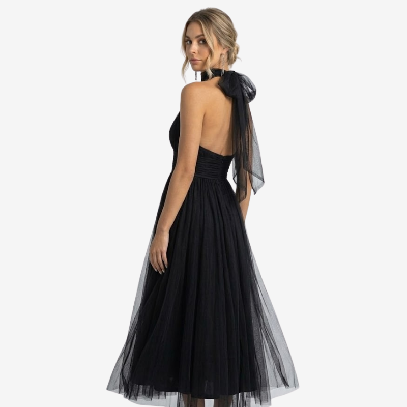 VALERIQUE | Robe Longue Fluide en Coton Léger pour Femme – Col Halter