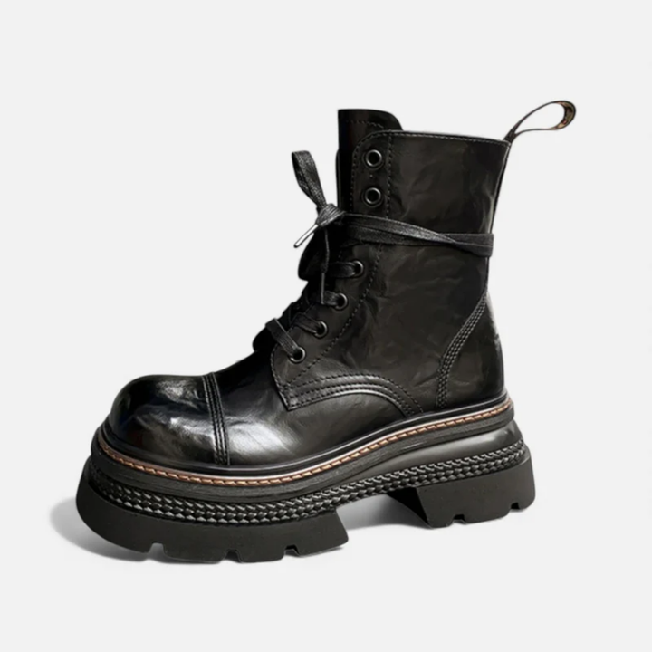 VALERIQUE | Bottes d’Hiver à Plateforme pour Femme – Style Lacé Élégant