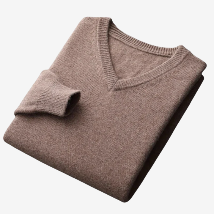 VALERIQUE | Pull Homme en Laine Mérinos à Col V – Maille de Classique