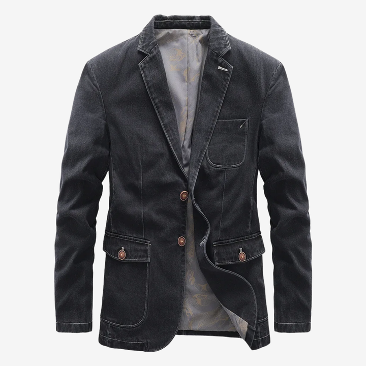 VALERIQUE | Blazer Décontracté en Jean pour Homme – Coupe Slim Élégante