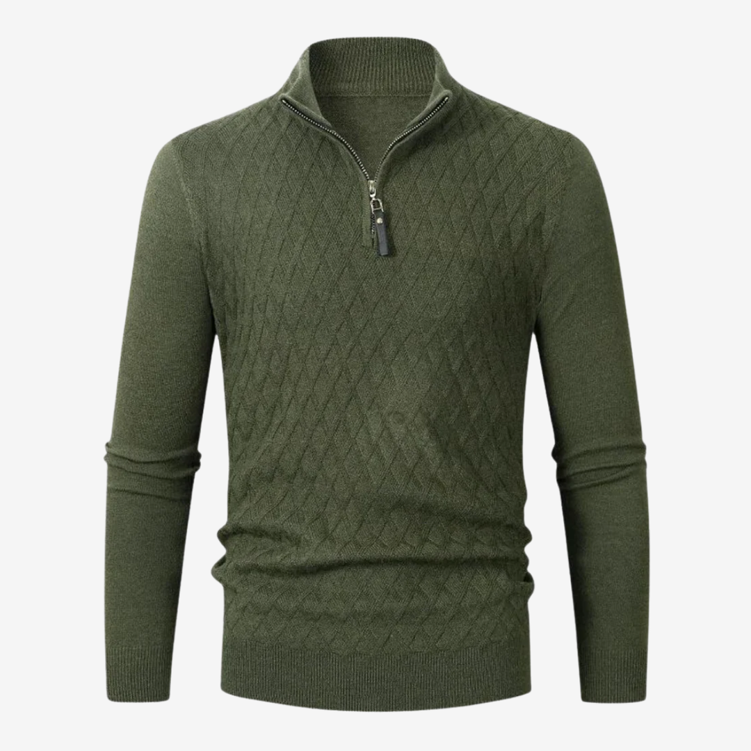 VALERIQUE | Pull Quarter-Zip pour Homme – Maille Légère et Style Moderne