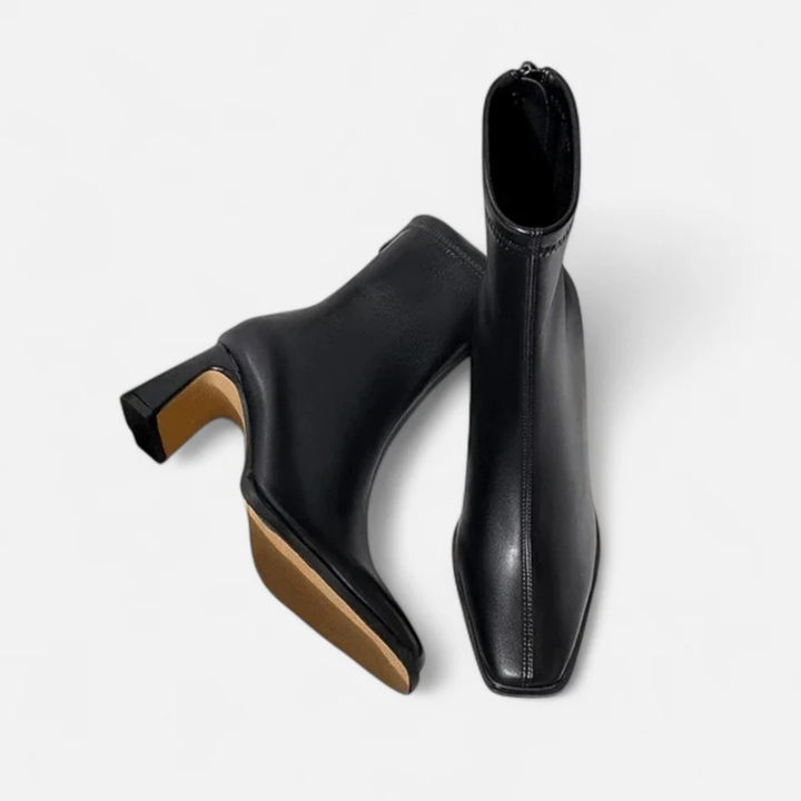 VALERIQUE | Bottines Vintage à Bout Carré pour Femme – Élégance Intemporelle