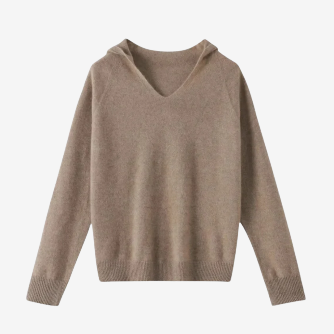 VALERIQUE | Pull à Capuche Décontracté en Laine pour Femme – Coupe Ample