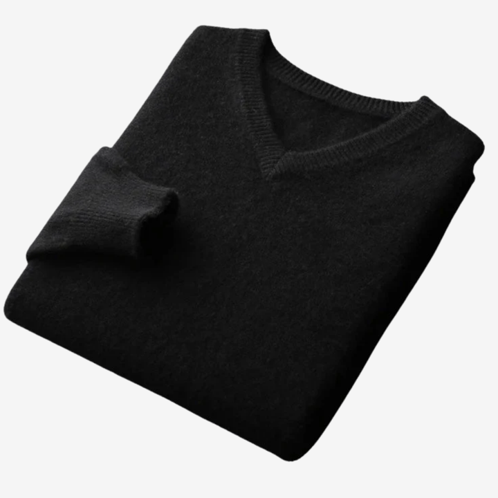 VALERIQUE | Pull Homme en Laine Mérinos à Col V – Maille de Classique