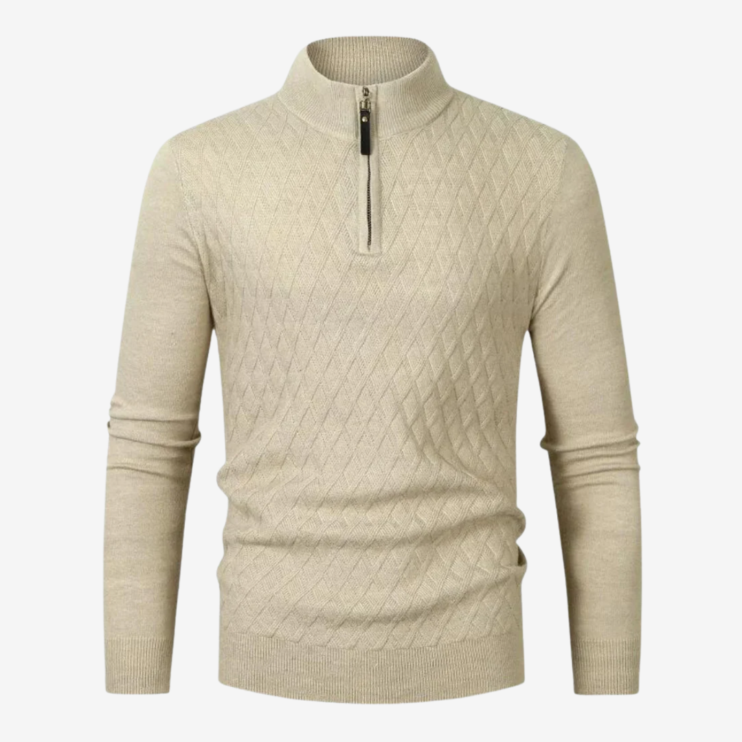 VALERIQUE | Pull Quarter-Zip pour Homme – Maille Légère et Style Moderne