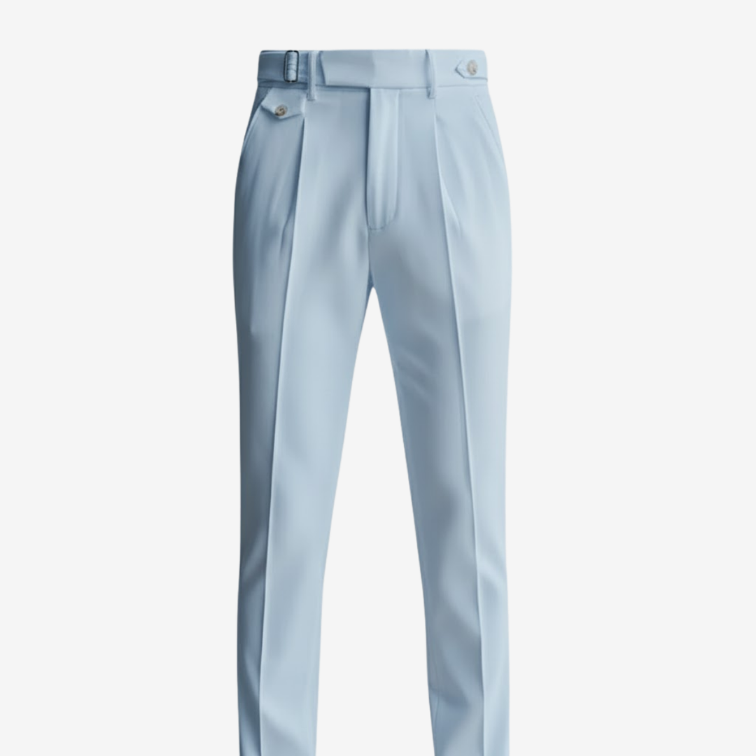 VALERIQUE | Pantalon Homme Tailleur Plissé – Taille Ajustable et Légère