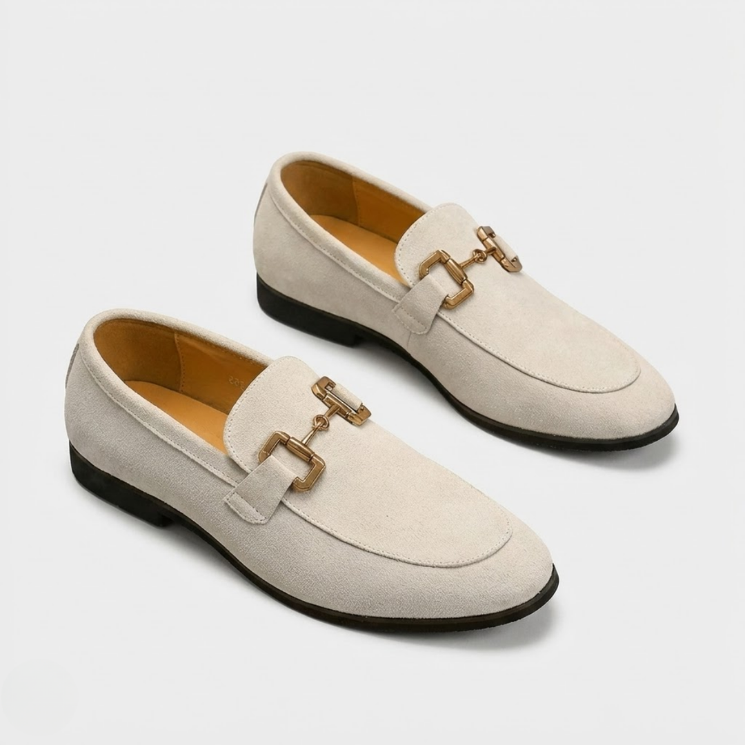 VALERIQUE | Mocassins en Daim pour Homme – Détail Mors Équestre