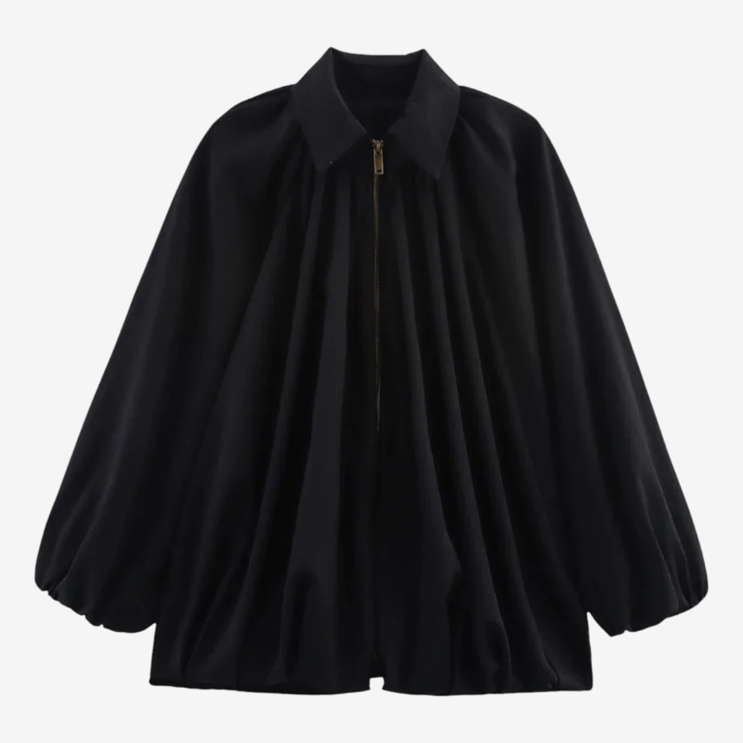 VALERIQUE | Blouse à Revers Plissés pour Femme – Élégance Fluide