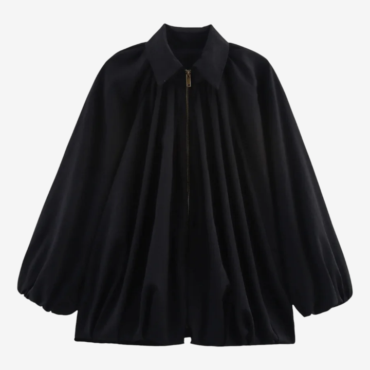 VALERIQUE | Blouse à Revers Plissés pour Femme – Élégance Fluide