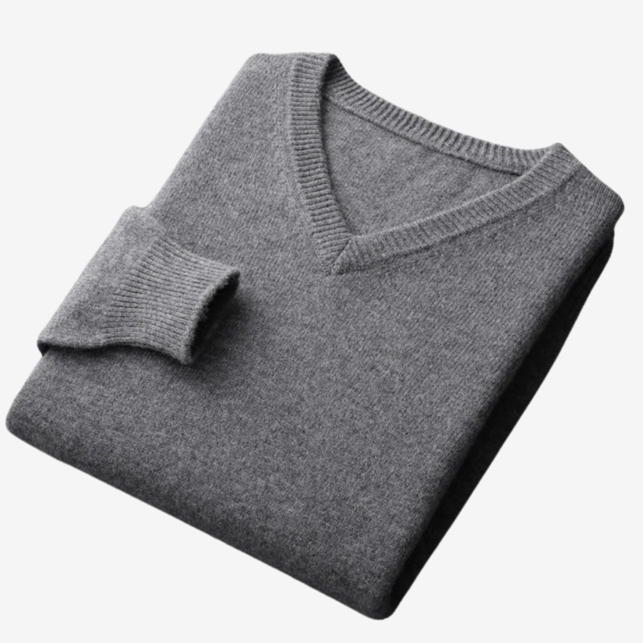 VALERIQUE | Pull Homme en Laine Mérinos à Col V – Maille de Classique