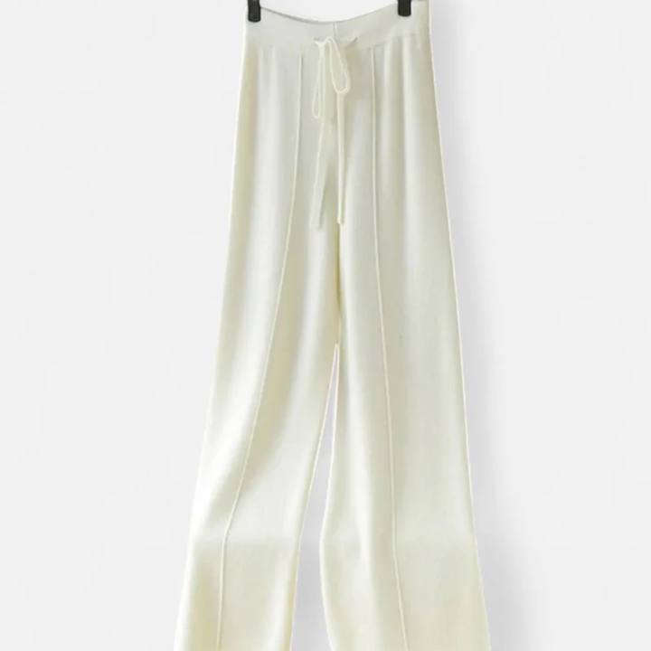 VALERIQUE | Pantalon Large en Laine Pure pour Femme – Élégance Décontractée