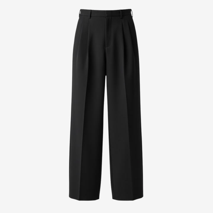 VALERIQUE | Pantalon Plissé à Jambe Large pour Homme – Style Casual Moderne