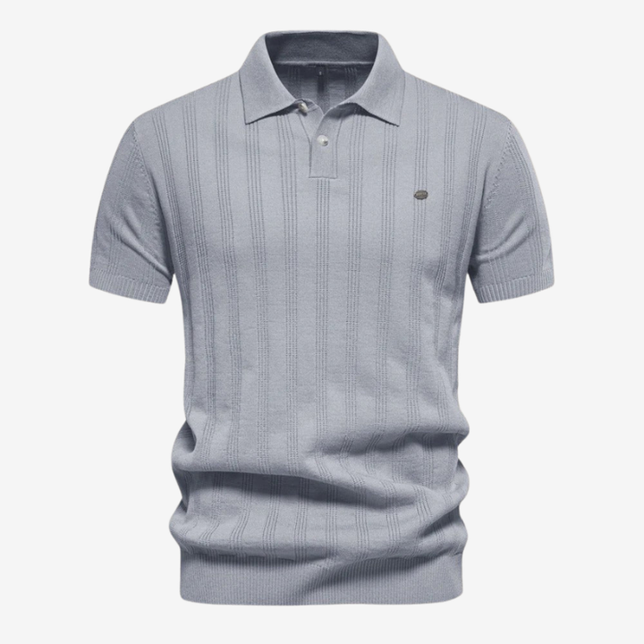 VALERIQUE | Polo Texturé Léger en Coton pour Homme – Col Classique Décontracté