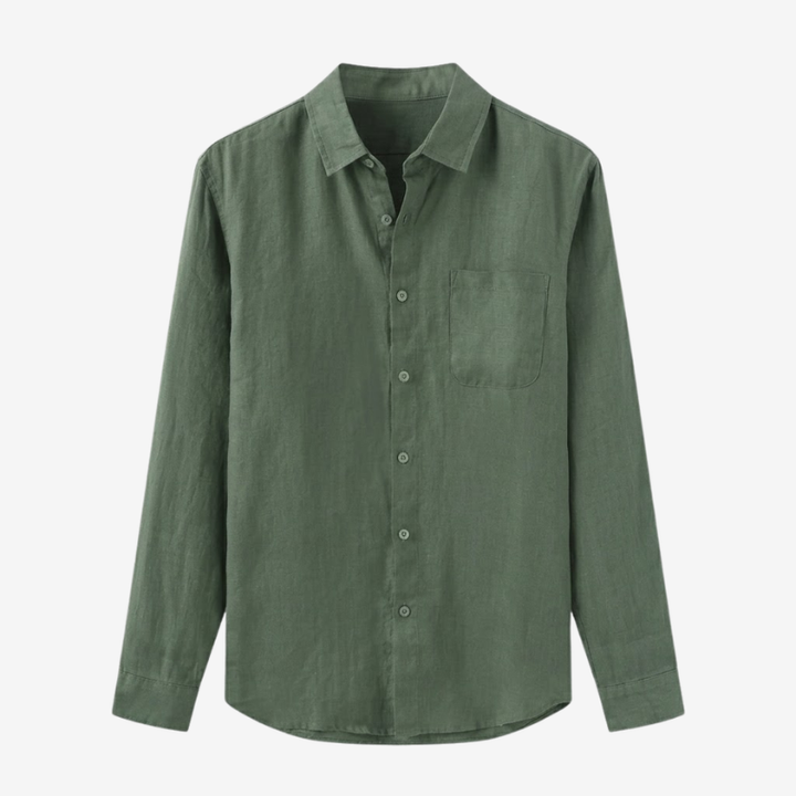 VALERIQUE | Chemise Manches Longues en Lin Léger pour Homme – Style Décontracté