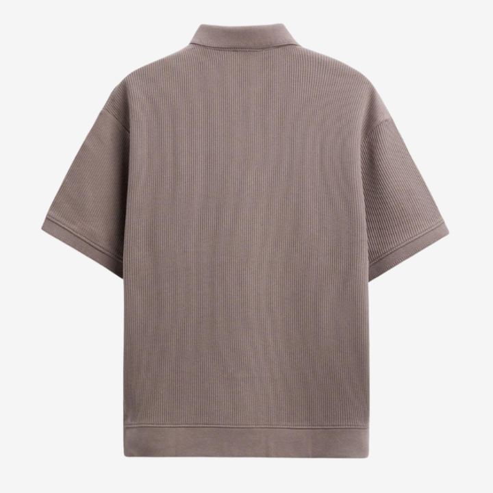 Valerique | Polo Homme en Coton Maille Côtelée – Col Classique Décontracté