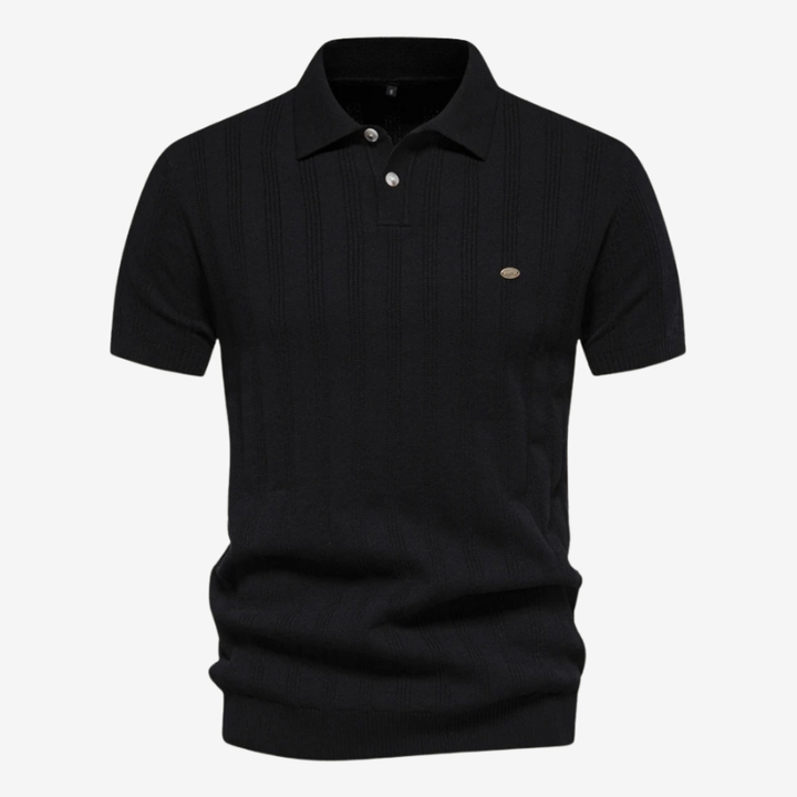 VALERIQUE | Polo Texturé Léger en Coton pour Homme – Col Classique Décontracté