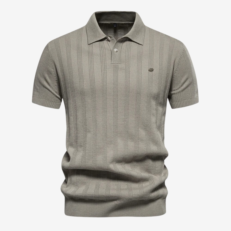 VALERIQUE | Polo Texturé Léger en Coton pour Homme – Col Classique Décontracté