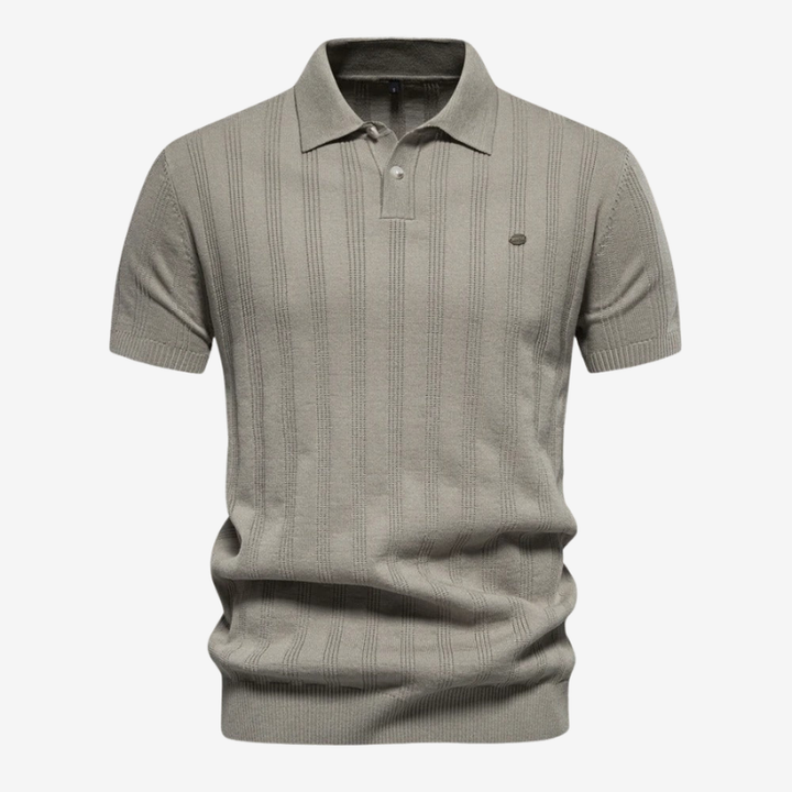 VALERIQUE | Polo Texturé Léger en Coton pour Homme – Col Classique Décontracté