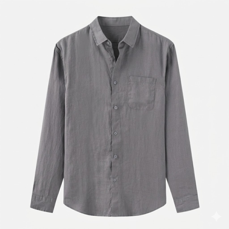 VALERIQUE | Chemise Manches Longues en Lin Léger pour Homme – Style Décontracté