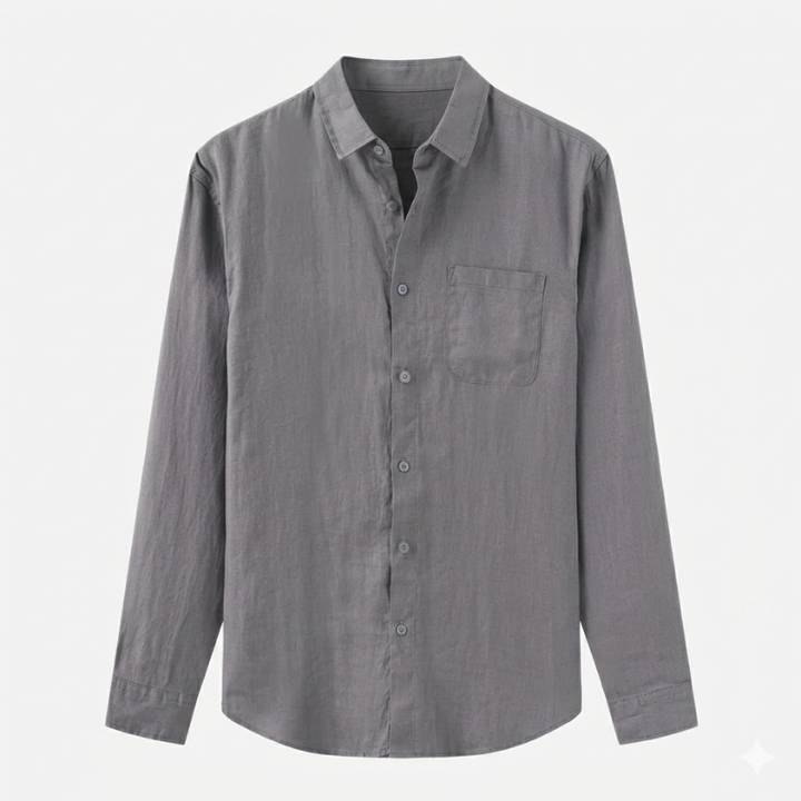 VALERIQUE | Chemise Manches Longues en Lin Léger pour Homme – Style Décontracté
