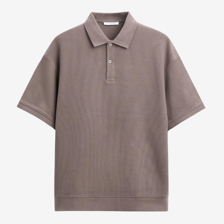 Valerique | Polo Homme en Coton Maille Côtelée – Col Classique Décontracté