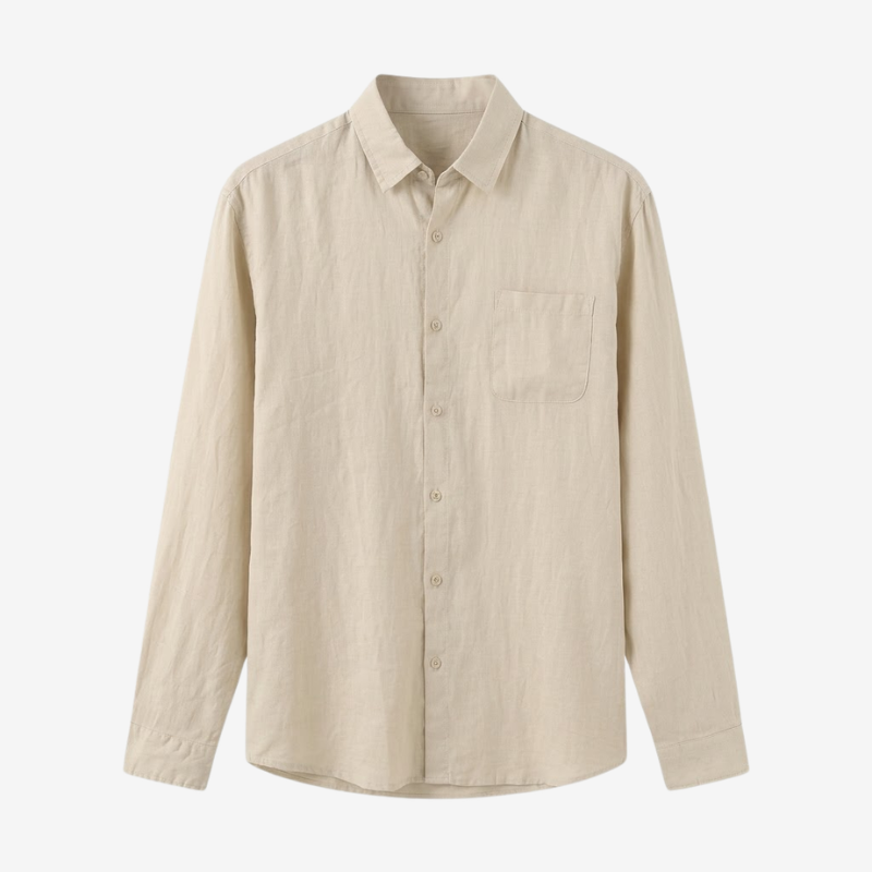 VALERIQUE | Chemise Manches Longues en Lin Léger pour Homme – Style Décontracté