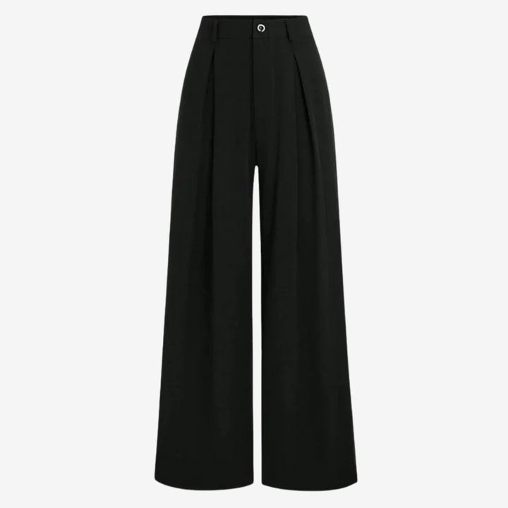 VALERIQUE | Pantalon Large Plissé Jacquard pour Femme – Élégance Fluide