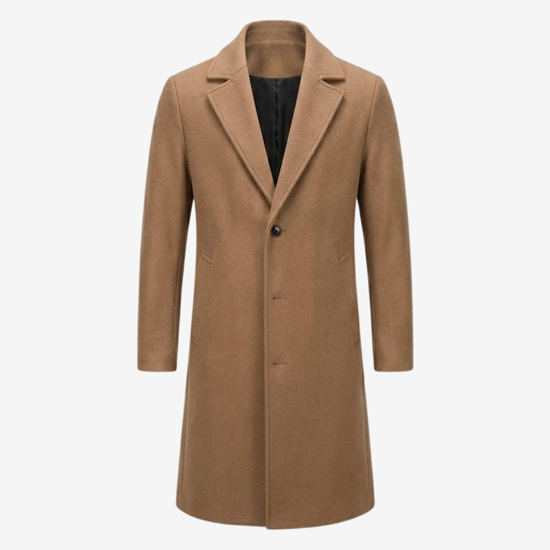 VALERIQUE | Manteau Long en Laine pour Homme – Élégance Intemporelle