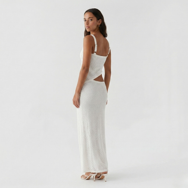 VALERIQUE | Robe Longue à Découpes pour Femme – Coupe Ajustée