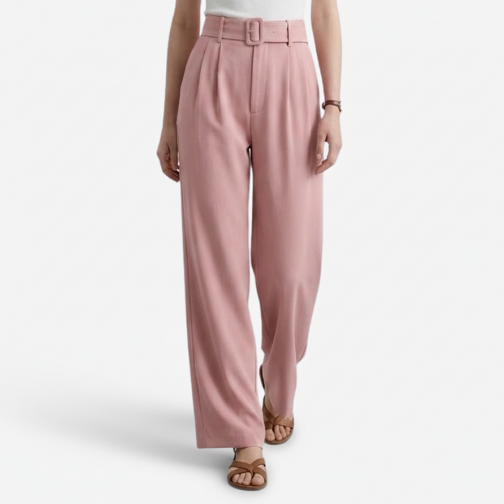 VALERIQUE | Pantalon Taille Haute pour Femme – Coupe Droite