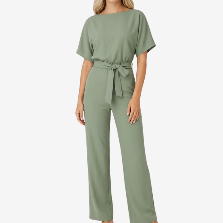 VALERIQUE | Combinaison en Coton Léger pour Femme – Taille Marquée et Jambes Larges