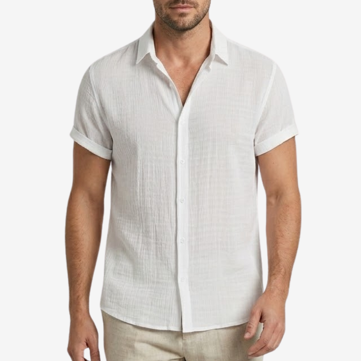 VALERIQUE | Chemise en Coton pour Homme – Manches Courtes et Coupe Classique