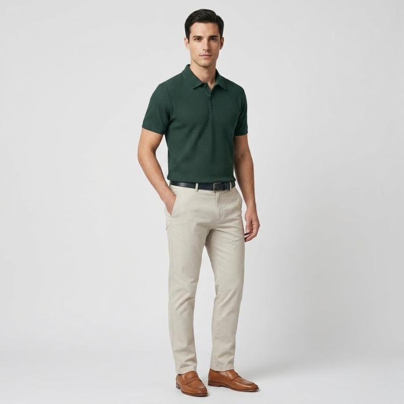 VALERIQUE | Chemise à Manches Courtes pour Homme – Col Revers et Coupe Classique