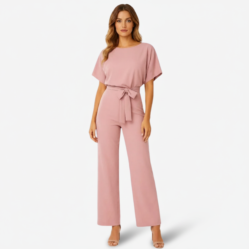 VALERIQUE | Combinaison en Coton Léger pour Femme – Taille Marquée et Jambes Larges