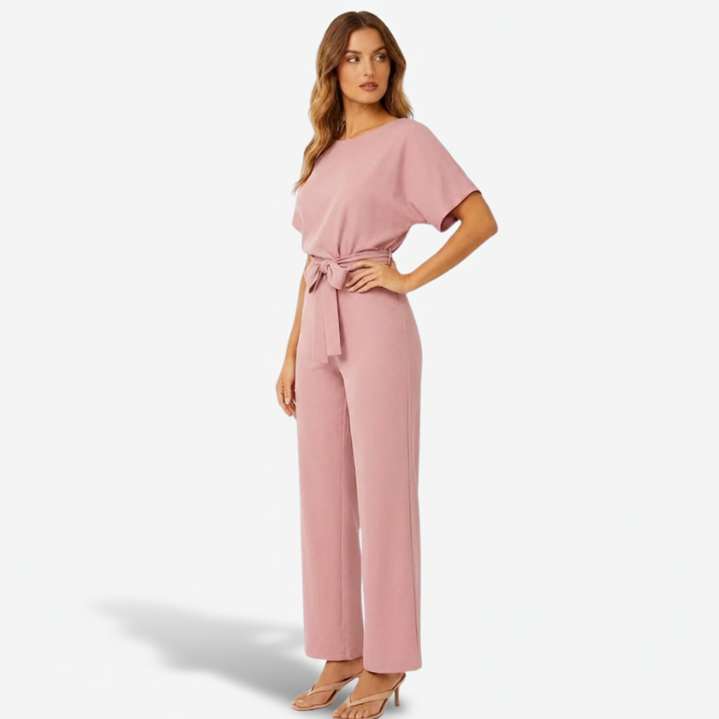 VALERIQUE | Combinaison en Coton Léger pour Femme – Taille Marquée et Jambes Larges