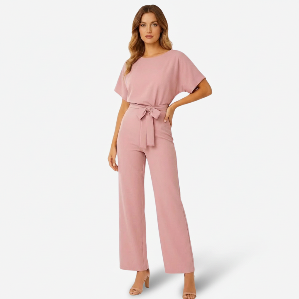 VALERIQUE | Combinaison en Coton Léger pour Femme – Taille Marquée et Jambes Larges