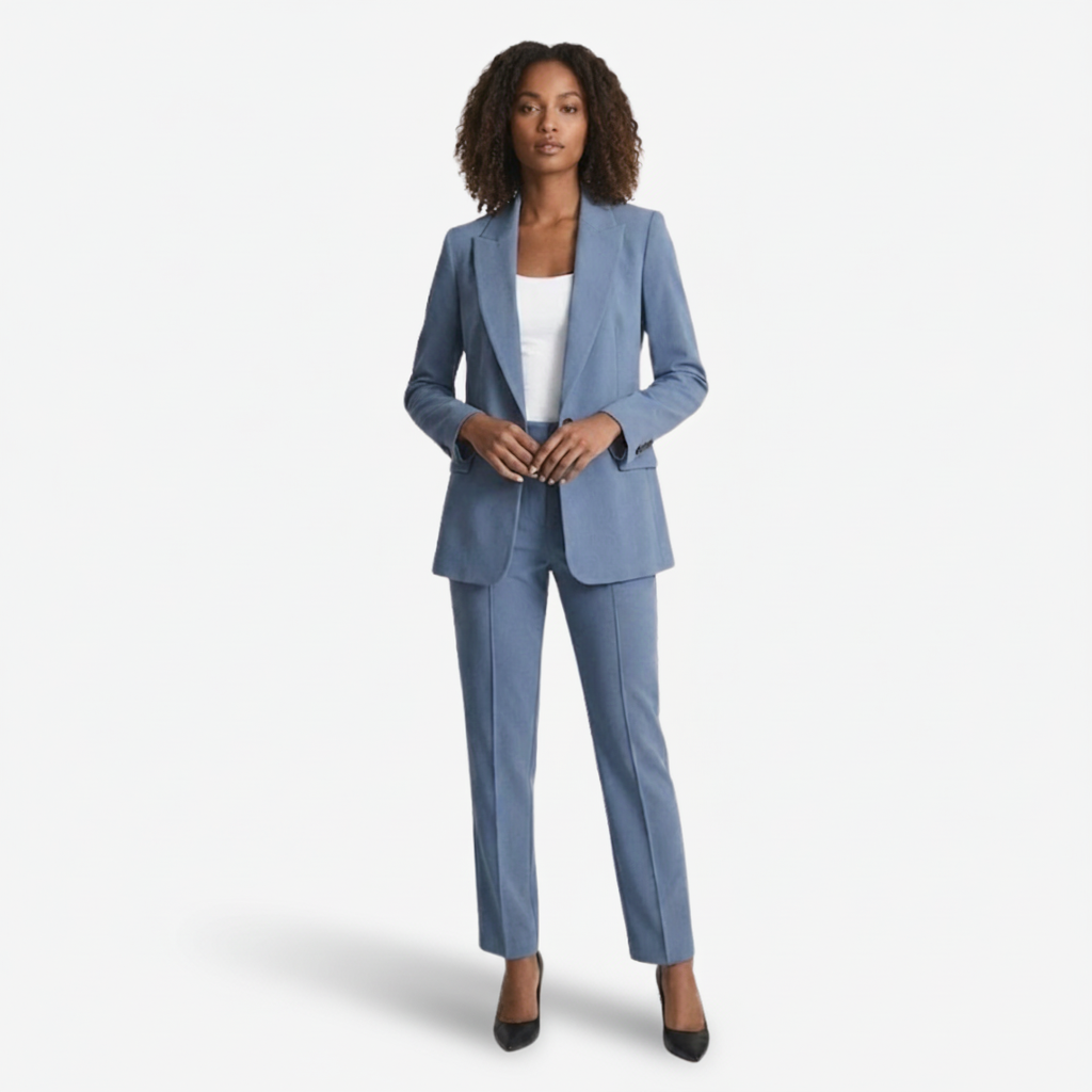 VALERIQUE | Ensemble Blazer et Pantalon en Coton Léger pour Femme – Coupe Structurée