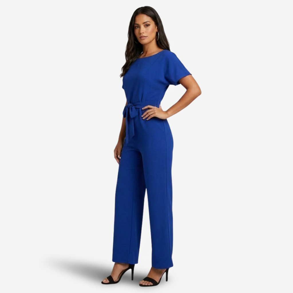 VALERIQUE | Combinaison en Coton Léger pour Femme – Taille Marquée et Jambes Larges