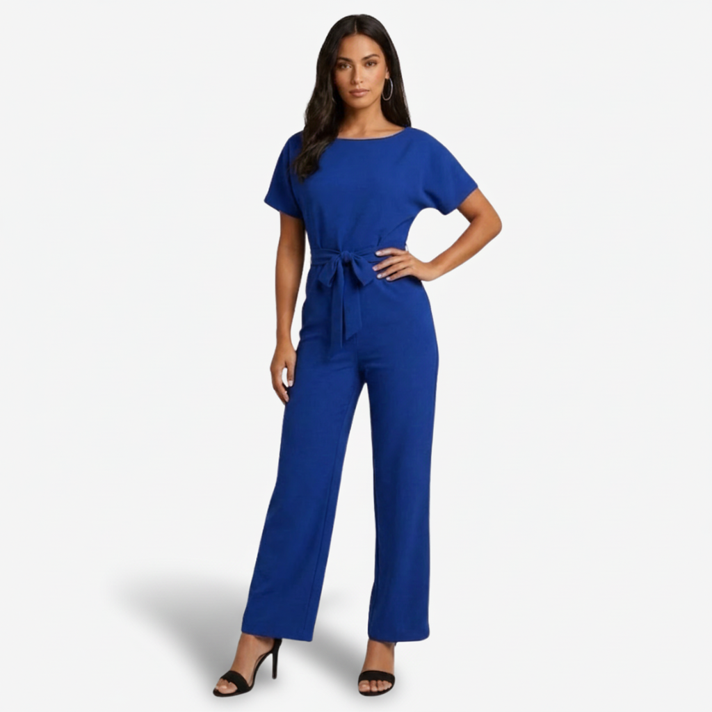 VALERIQUE | Combinaison en Coton Léger pour Femme – Taille Marquée et Jambes Larges