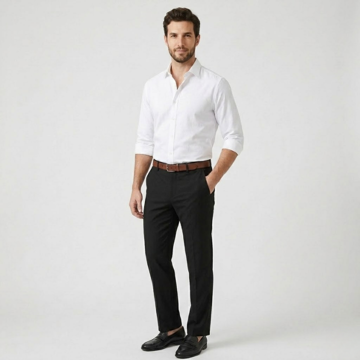 VALERIQUE | Pantalon Extensible en Coton pour Femme – Coupe Ajustée