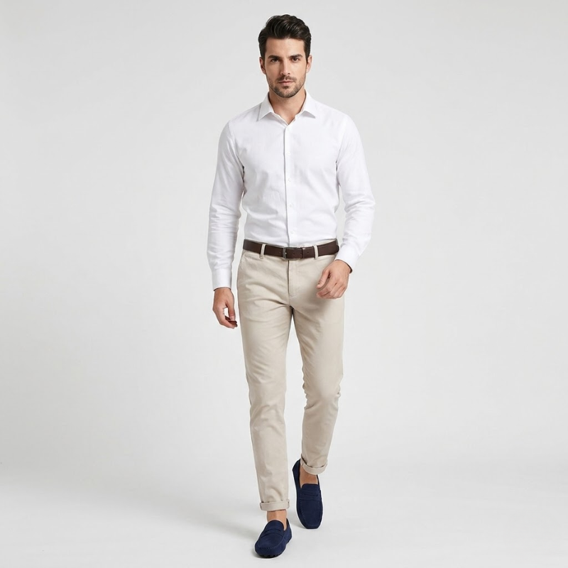 VALERIQUE | Mocassins en Daim pour Homme – Coupe Classique Sans Lacets