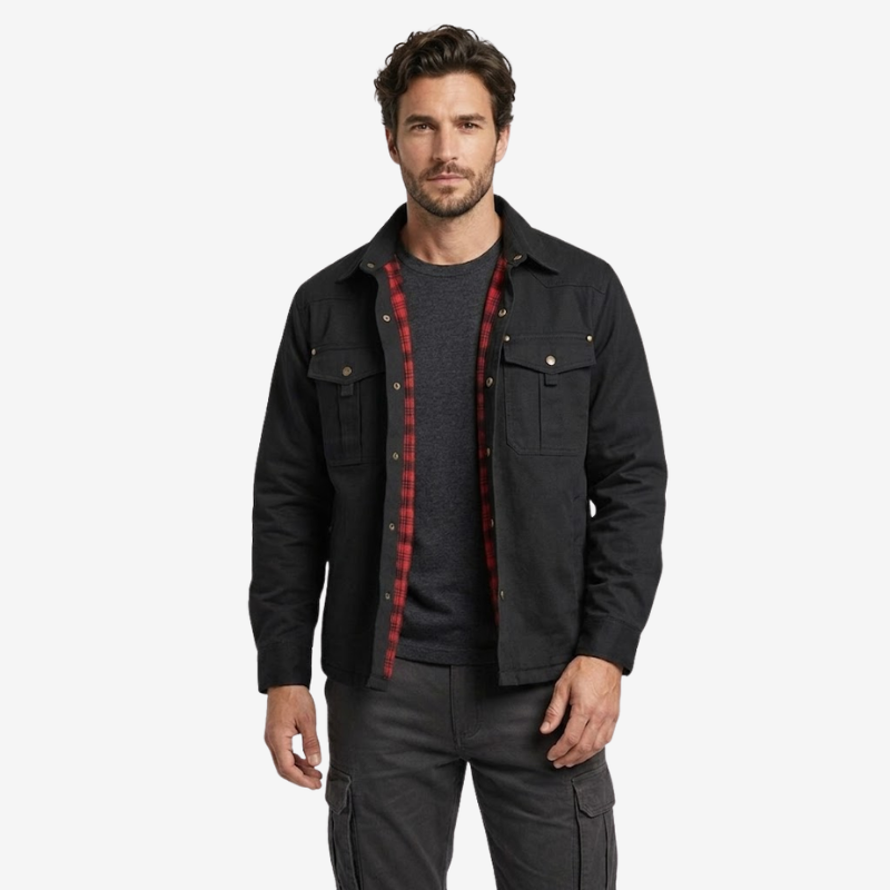 VALERIQUE | Veste Cargo en Coton pour Homme – Col Revers et Coupe Classique