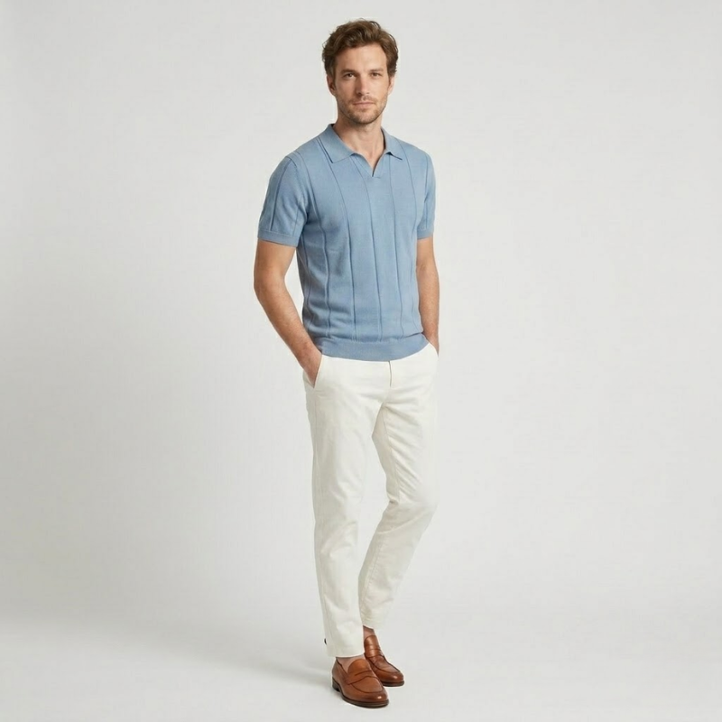 VALERIQUE | Polo en Coton pour Homme – Manches Courtes et Coupe Ajustée