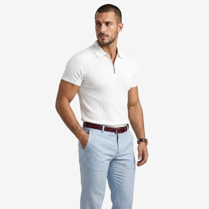 VALERIQUE | Polo à Manches Courtes pour Homme – Col Classique et Coupe Régulière