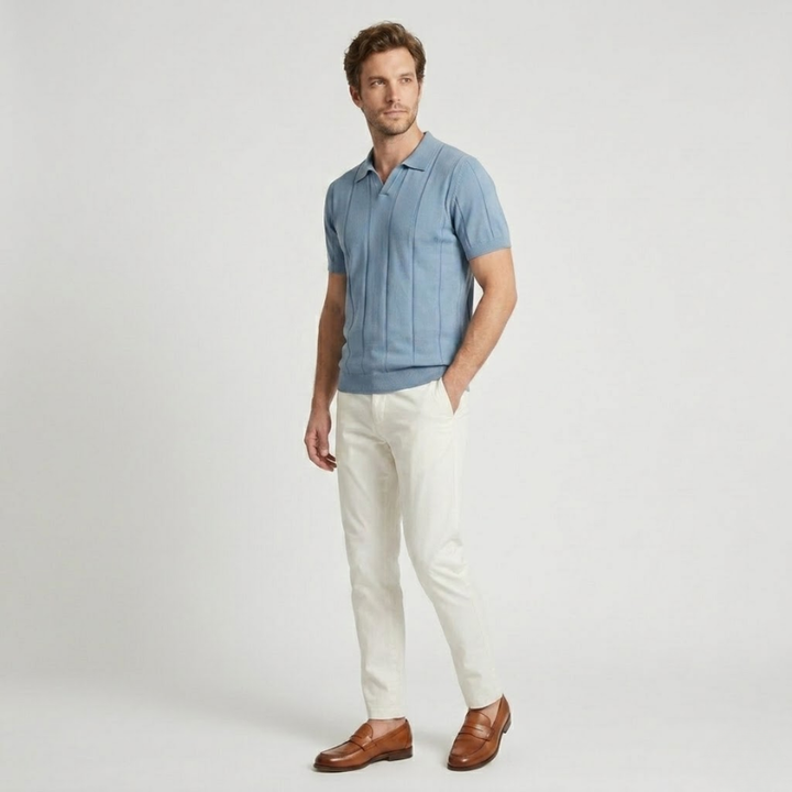 VALERIQUE | Polo en Coton pour Homme – Manches Courtes et Coupe Ajustée