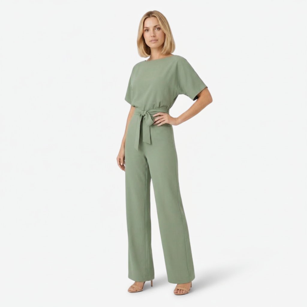 VALERIQUE | Combinaison en Coton Léger pour Femme – Taille Marquée et Jambes Larges