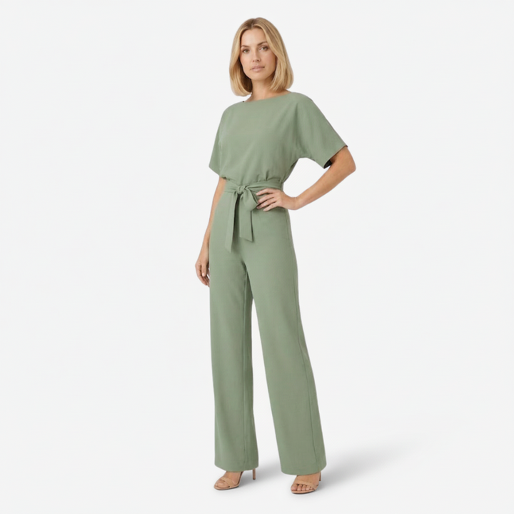 VALERIQUE | Combinaison en Coton Léger pour Femme – Taille Marquée et Jambes Larges