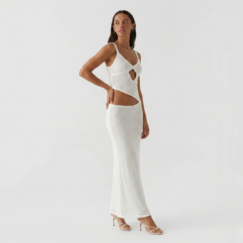 VALERIQUE | Robe Longue à Découpes pour Femme – Coupe Ajustée