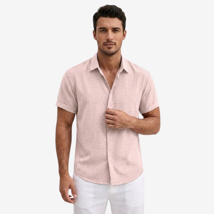 VALERIQUE | Chemise en Lin pour Homme – Manches Courtes et Coupe Ample